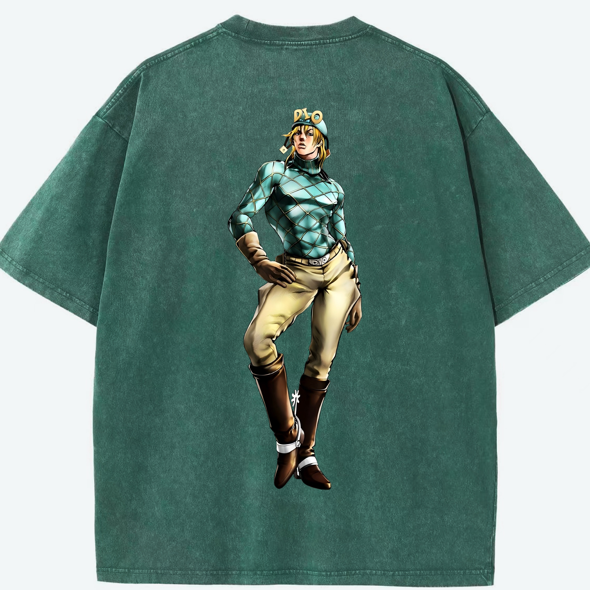 （画像用） ジョジョの奇妙な冒険 ディオ?ブランドー JoJo's Bizarre Adventure Dio Brando 綿100% ヴィンテージ風 半袖Tシャツ（背面プリント）